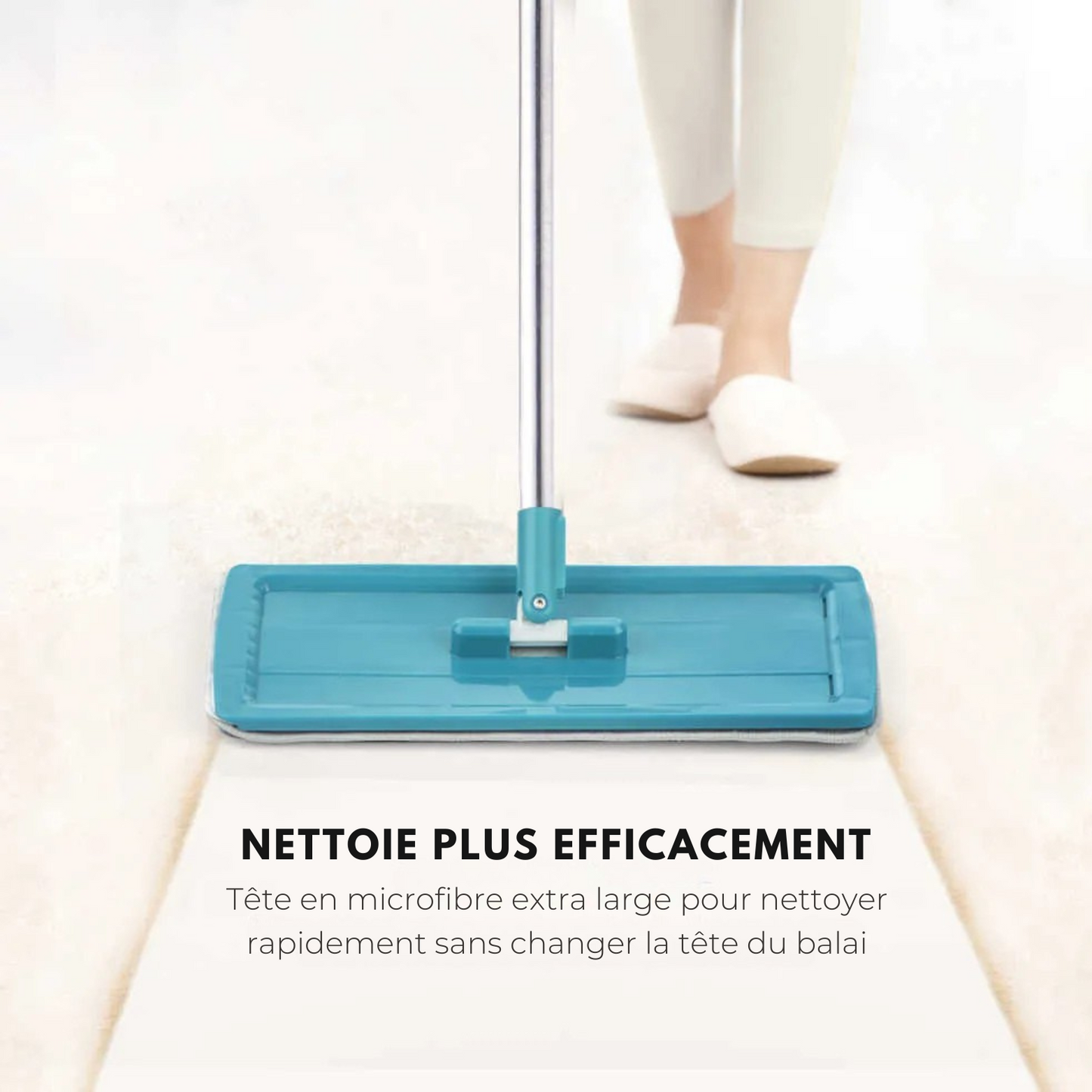 Balai et Seau Essoreur - SwiftClean™ - Bleu